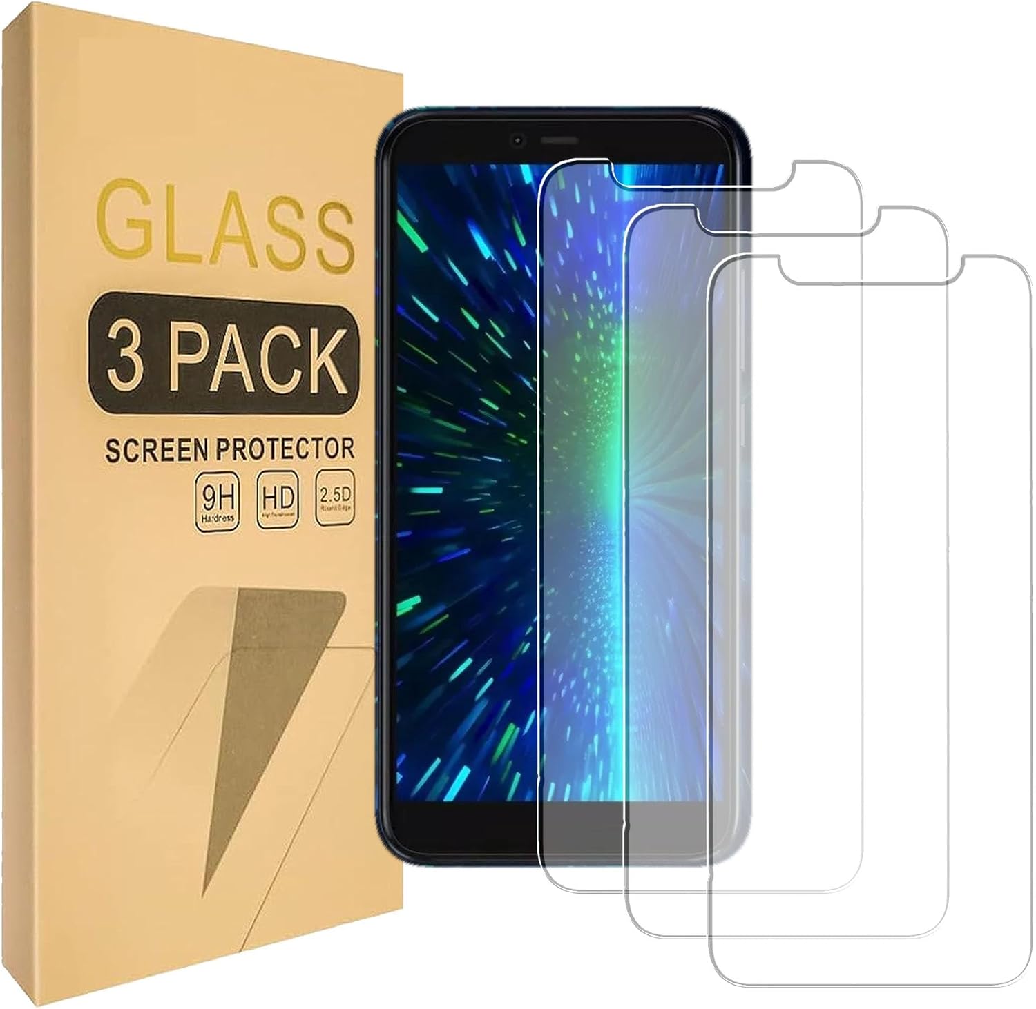 3 Pack Compatible with LG G8 ThinQ Screen Protector Tempered Glass，Case Friendly [Hardness 9H ][High definition] [Anti Scratch]