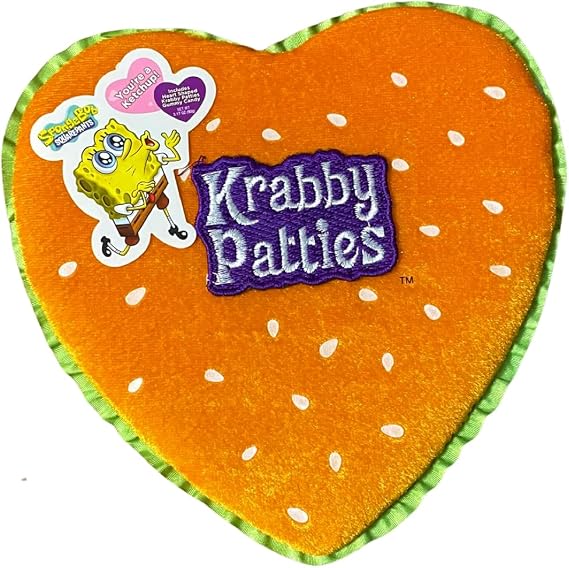 Frankford Candy Spongebob Squarepants Krabby Patty Heart Shaped Fabric Valentine's Day Gift Box