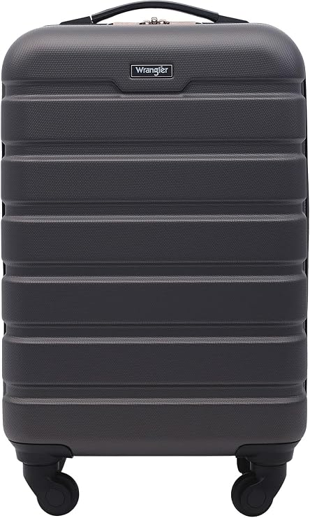 Wrangler 22" Hardside Spinner Carry-On Luggage, Charcoal