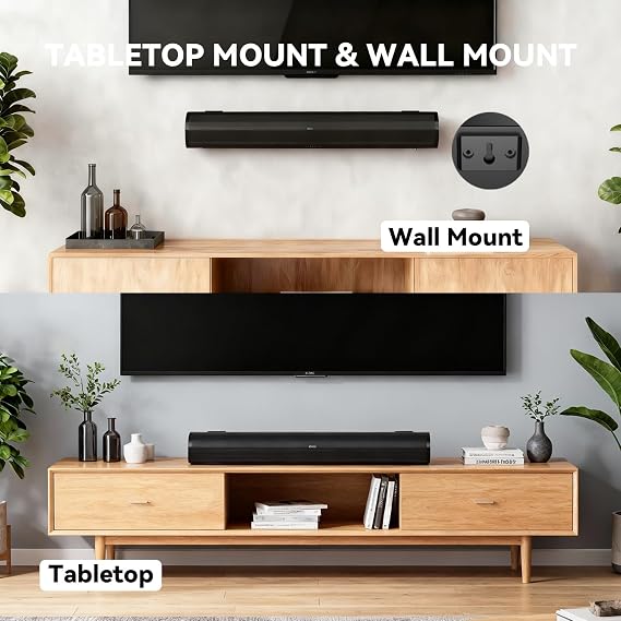 HDMI Sound Bar Game Movie/Music/News, Black