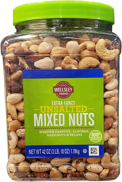 Wellsley Farms Unsalted Mixed Nuts Net Wt (42 Oz),,