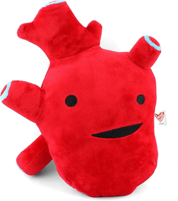 I Heart Guts Heart Plush - I Got The Beat! - 10" Cute Educational Organ Toy Surgery Cardiologist Funny Get Well Recovery Gift for Nurse Patients Medical Student Science Teacher STEM Anatomy Plushie
