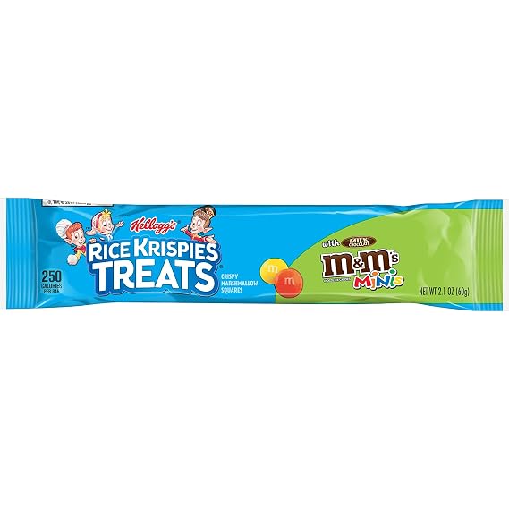 Kellogg's 13189 Rice Krispies Treats Original Marshmallow with M&Ms 2.1 oz Bar 12/Box