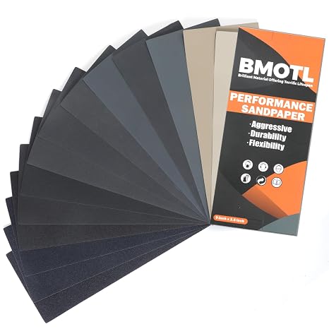 Wet Dry Sandpaper Sheets 9x3.6, 120-5000 Assorted Grit, 42Pcs