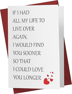 Karto Sweet Birthday Card for Husband Wife Him Her - Large 5.5x8.5 inch Boyfriend Girlfriend Birthday Cards - Love Sooner
