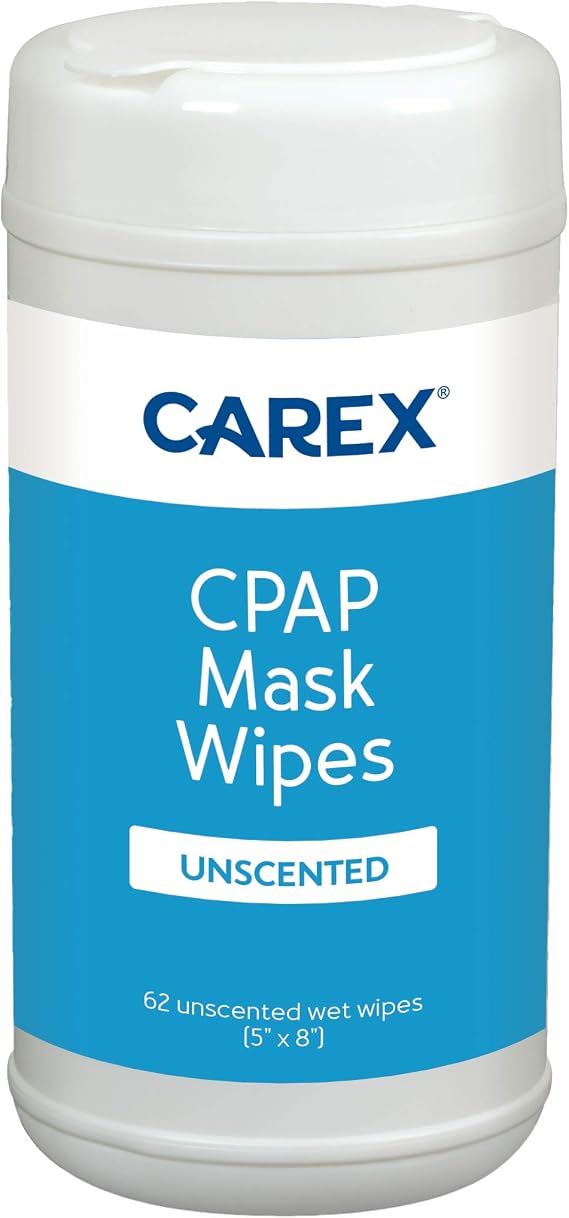 Carex CPAP Mask Wipes - 62 Count of Unscented CPAP Wipes for CPAP Masks