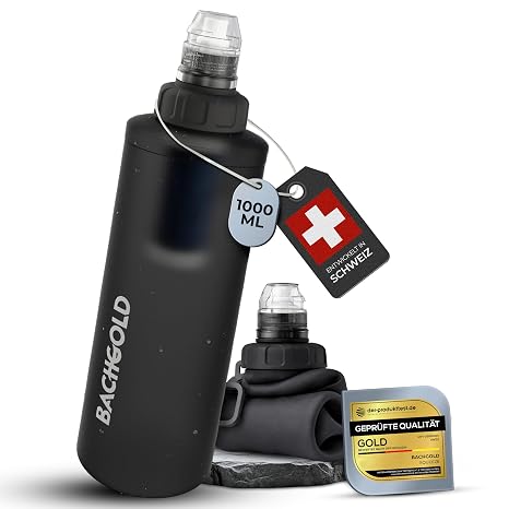 Bachgold Squeeze Wasserfilter Outdoor mit Virenfilter Grau 500 ml