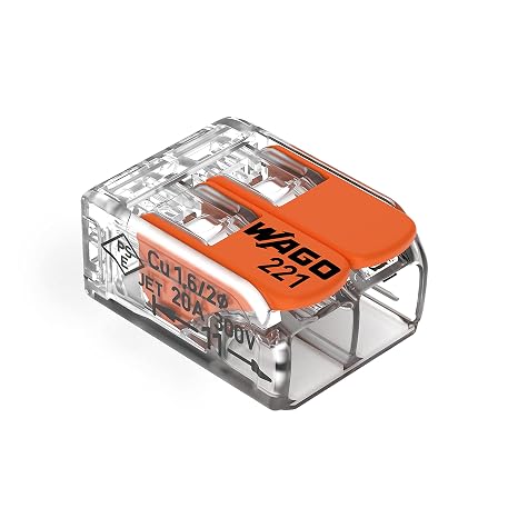 Splice Wire Connector, 12 AWG Max, 2 Port, Transparent, Polycarbonate Insulation, 600 V, 32 A - 1 Each