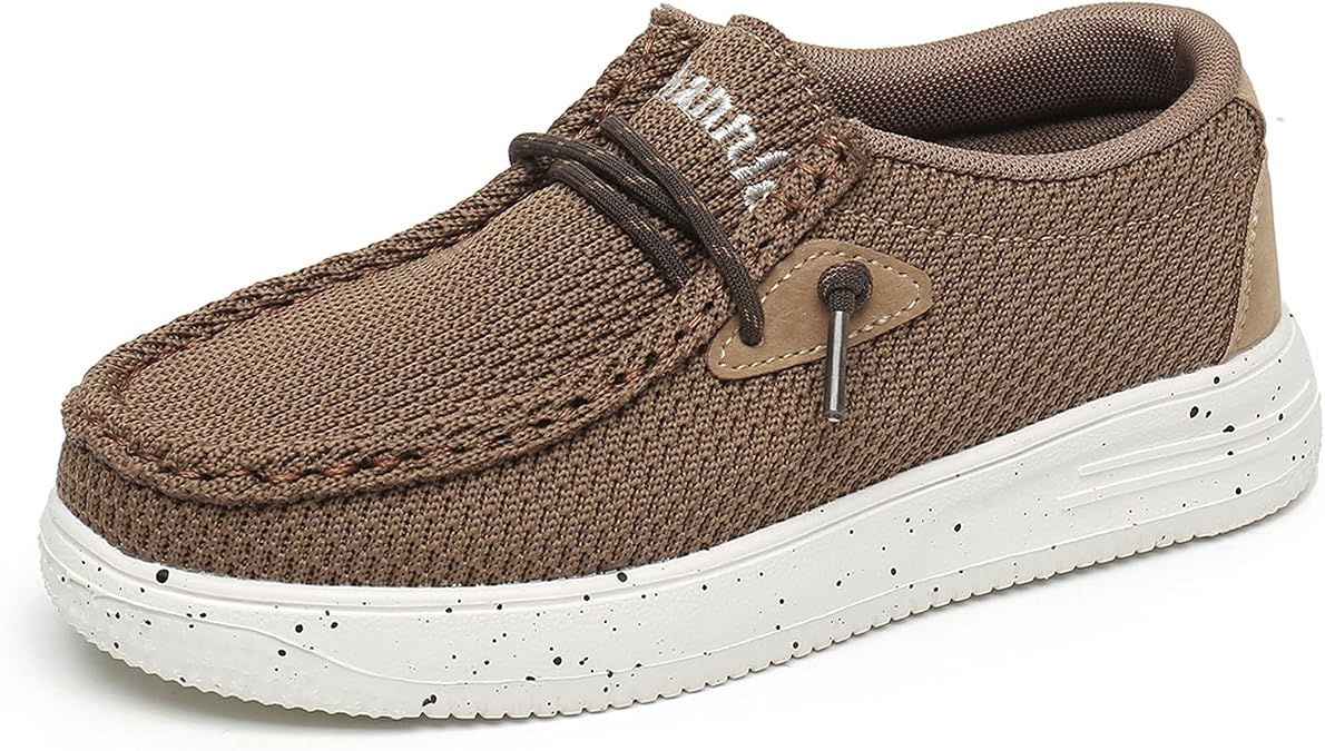 Ahannie Kids Slip On Loafers Boys Girls Casual Dress Shoes