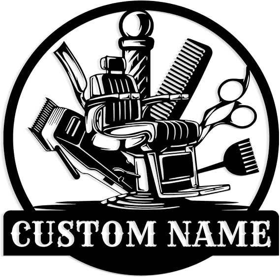 Personalized Hair Stylist Metal Sign, Hairstylist Sign, Custom Hair Salon Metal Wall Art, Barber Shop Wall Decor, Gift for Hairdresser Sign,Hairstyle Shop (Style-5)
