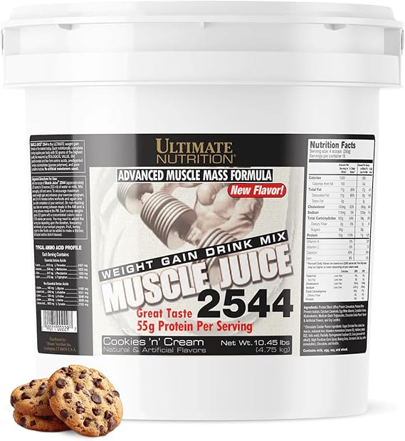 Ultimate Nutrition Muscle Juice 2544 Mass Gainer,Cookies 'n' Cream,10.45 lb