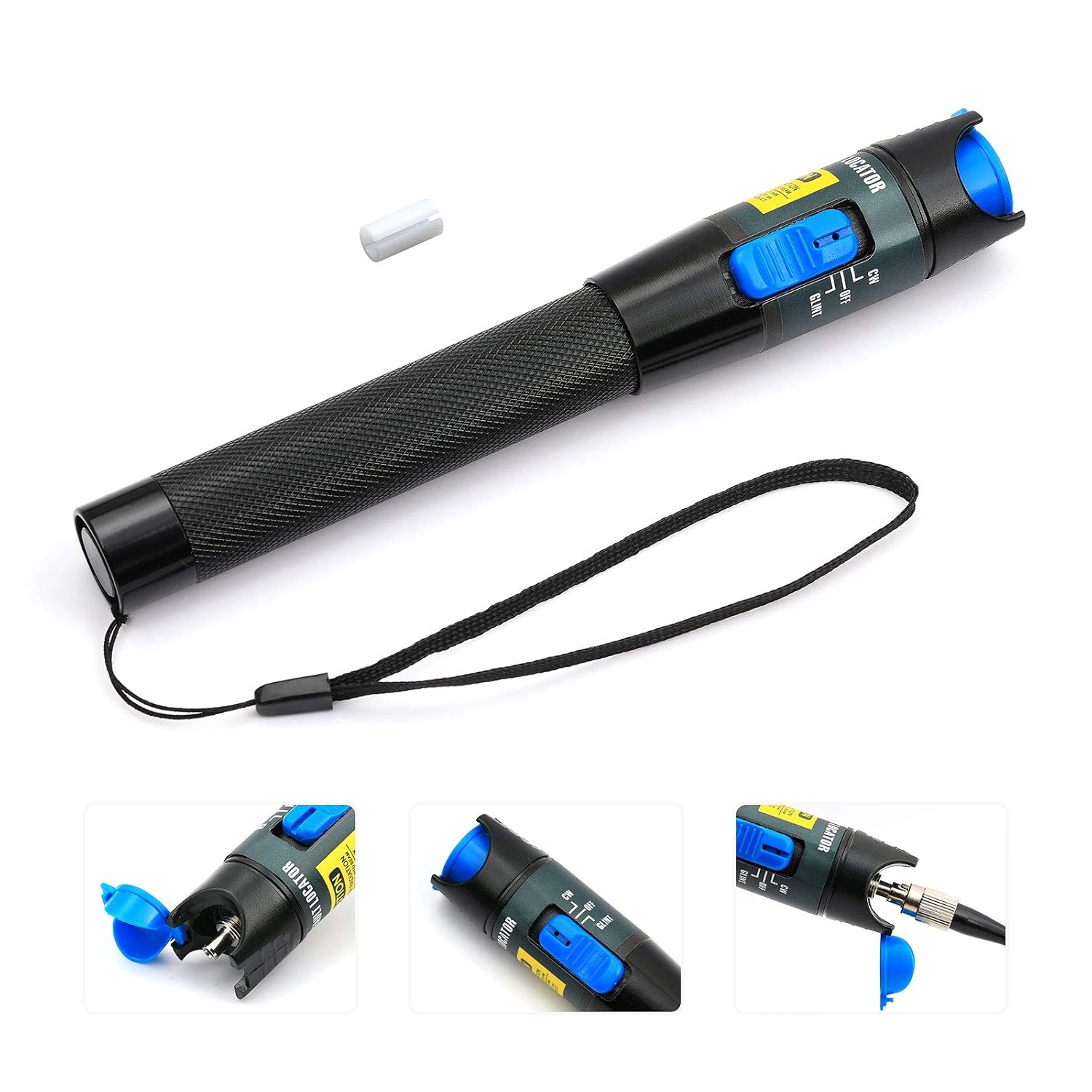 Optical Fiber Cable Tester Visual Fault Locator Fiber Optic Cable VFL 5 Testing Equipment Suitable for 2.5 mm FC SC ST Connector for CATV Telecommunications Engineering Maintenance