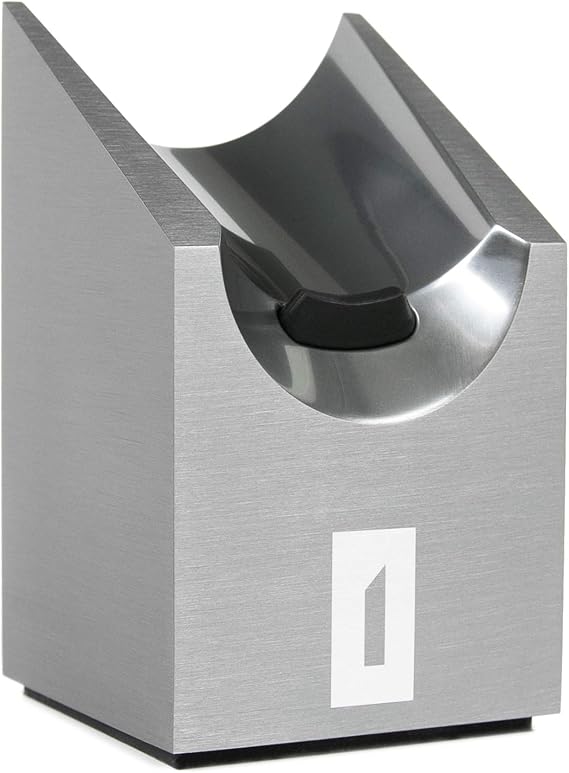 OneBlade Vertical Shaving Brush Stand (Silver) Heavy Duty 6063 Aluminum, Double Anodized Finish, Hygienic Shaving Brush Storage - Weight 9.8 oz / 278 grams