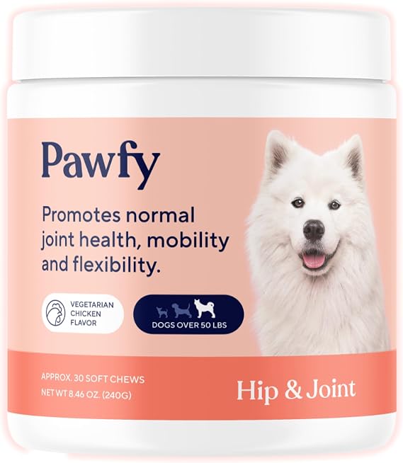Pawfy Hip & Joint Supplement for Dogs - Glucosamine Chondroitin & MSM