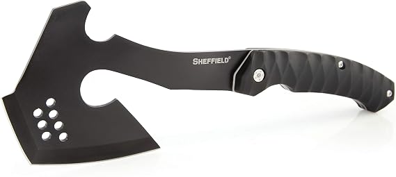 Sheffield 12153 Standoff Tactical Tomahawk with Sheath, Survival Hatchet Lightweight, Hatchet Camping Survival, Hand Hatchets, Axe Throwing Hatchet