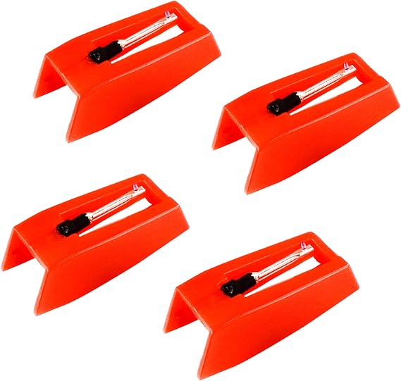 Record Player Needles Replacement, SOOFOTO Durable Diamond Turntable Record Stylus for Victrola, Crosley, Sylvania, 1byone, Soundesign, and Teac Vinyl LP Phonograph(Pack of 4)