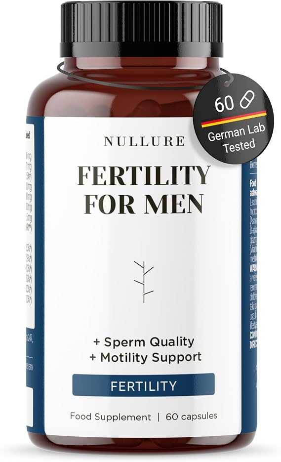 Male Fertility Supplements | Nullure | Sperm Count & Motility | 1 Month | 3rd Party Tested | No Additives | Vegan | Pre Conception Vitamins for Men Trying to Conceive | Made in the EU | For men