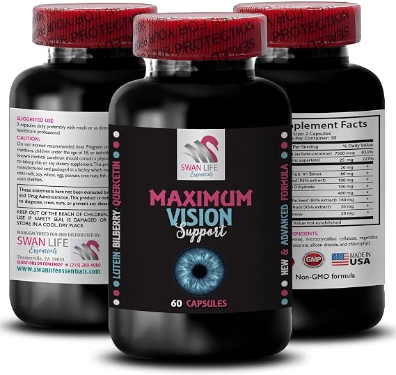 Daily Vision - Eye Vision Supplement - Crisp Sight, Better Sight, Sharp Focus, Visual Clarity, Vision Boost, Pure View, Focus Sharp, Eye Clarity, Focus Clear 1 Bottle 60 Capsules