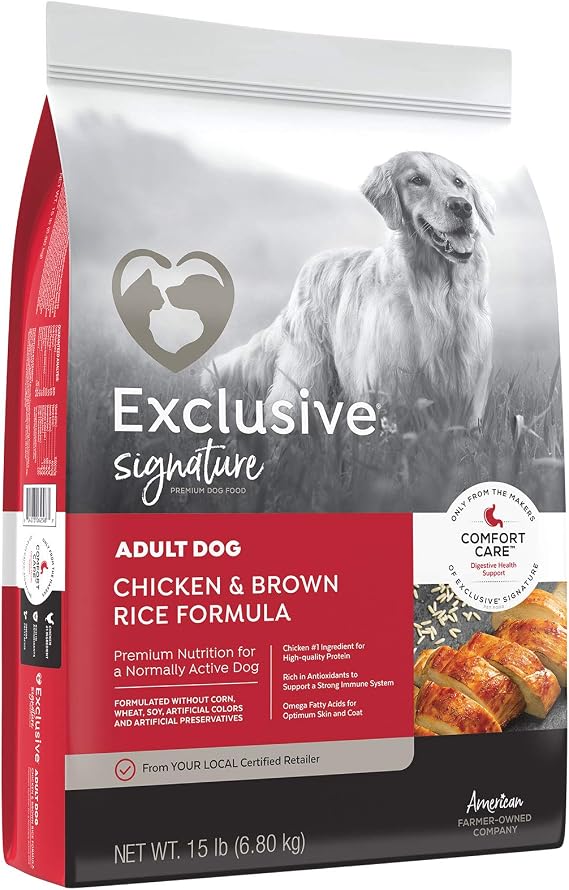 Exclusive | Signature Chicken & Brown Rice Comfort Care | Adult Dog Food (15 Pound (15 lb.) Bag)