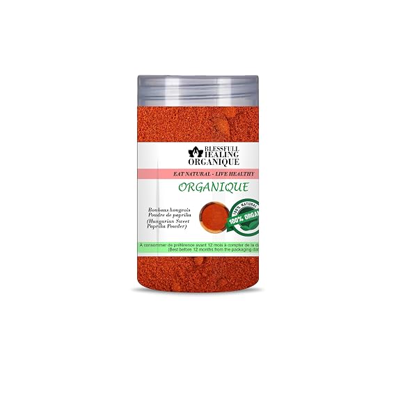 Blessfull Healing Organic Hungarian Sweet Paprika Powder (Sweetened Pepperoncinis) 100 Gram