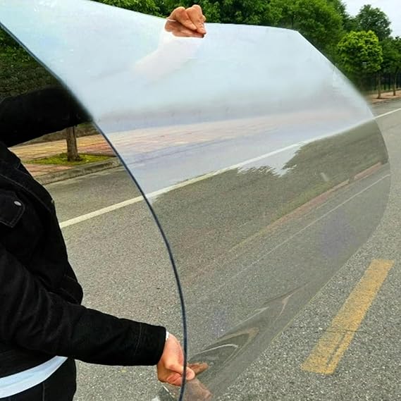 Clear Polycarbonate Sheets, 2mm Thick roof Skylight Panels, Plastic Roof Panel,Weather-Resistant and Transparent Greenhouse Roofing Sheets,UV Protection Rain Outdoor Awning Covers(2.62 x 16.4ft)