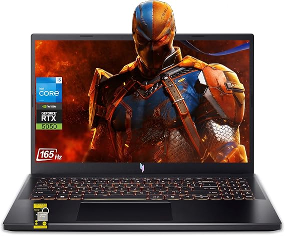 Acer Nitro V 15 Gaming Laptop 15.6" FHD IPS 165Hz Intel 8-core i5-13420H 16GB RAM 1TB SSD GeForce RTX 5050 DLSS4 (Up to 440 AI Tops) Backlit Thunderbolt Wi-Fi6 Win11 ICP Hub