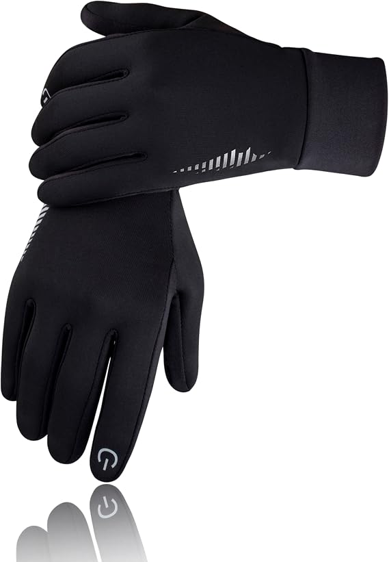 SIMARI Winter Gloves for Women Men - Cold Weather Thermal Touch Screen Ski Snow Glove Liners, Non-Slip Palm & Warm Fleece Lined, for Running Cycling Driving Hiking Walking Sports Outdoor Texting Work