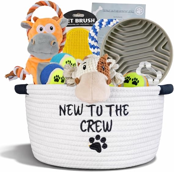 New Puppy Gift Basket - Premium Starter Kit and Dog Gift Basket