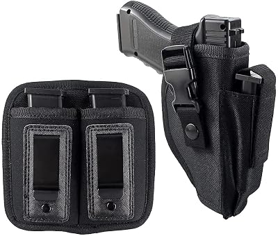 Depring Tactical Belt Holster and Double Magazine Pouch