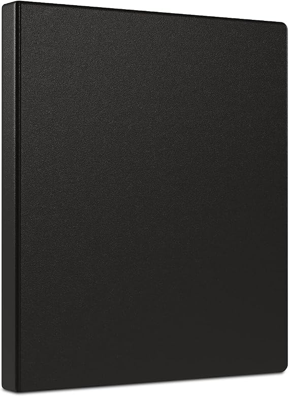 Staples Simply Economy 0.5-Inch Round Ring Binder, Black, 100 Sheets