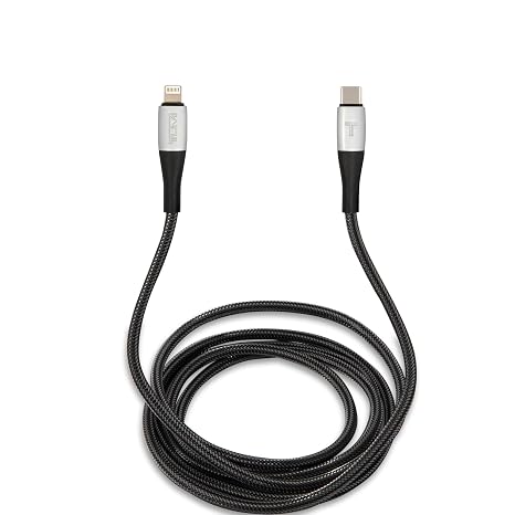 TUMI - USB-C Lightning Cable - 5 Foot Phone Charger - for iPhone, iPod, iPad & AirPods - Reinforced Knit Fast Charger - USB-C Charger Cord with Lightning Connector