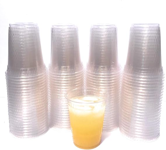 Fabri-Kal Compostable Clear Party Cups | Eco Friendly Biodegradable Greenware PLA Plastic | 12 oz | 100 Count
