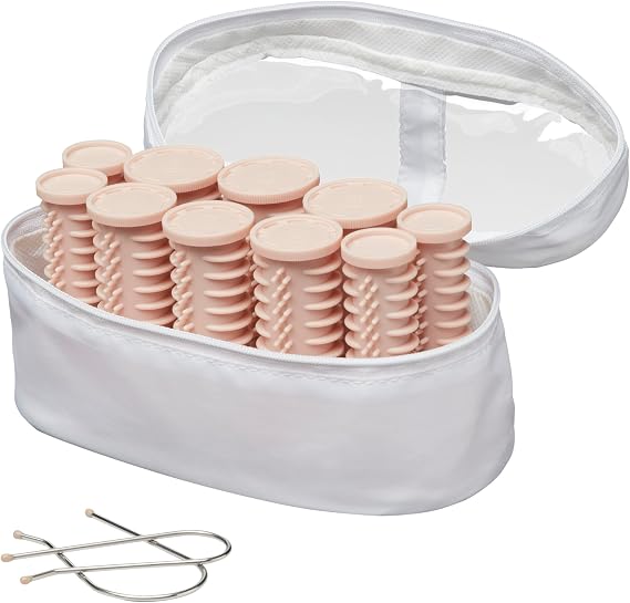 Conair Instant Heat Compact Hot Rollers; Pink (2 PIN US PLUG), color variation