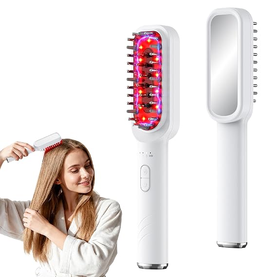 Laser Hair Growth Comb, Red Light Hair Brush, Laser Therapy Hair Growth Comb for Men & Women FDA Cleared 650nm Red Laser