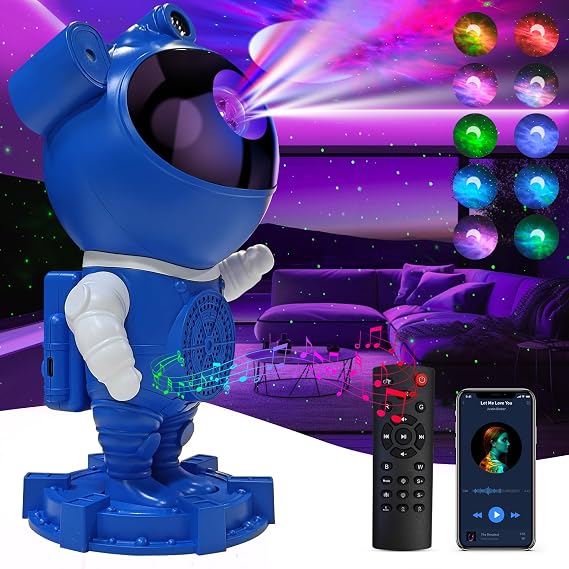 Galaxy Projector Night Light,Bedroom Decoration, LED Lights,Star Projector with Nebula Moon, Bluetooth, White Noise, Remote Control,Gift idea for Boys