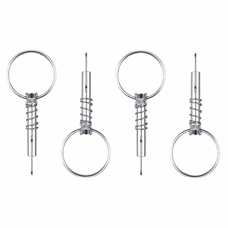 Quick Release Pin w/ Drop Cam Spring, 1/4" Dia, Usable Length 0.6 inch | 316 Stainless Steel, Bimini Top Pin,Overall Length 1 1/2 inch, Boat Marine Hardware