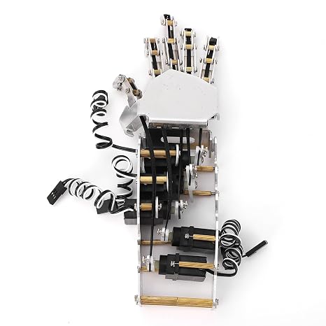 Robotic Arm Kit, Bionic Robot Mechanical Arm, Mechanical Hand, Metal, 1/1 Scale Analog Servo, 5 Finger Manipulator, for Development, Suitable for Beginners, Adults