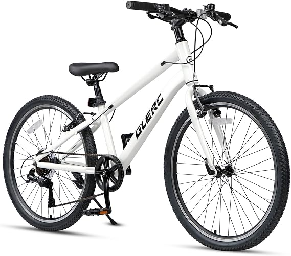 Glerc 20 24 Inch Kids Bike, 7-Speed Kids Bicycle for Boys & Girls Ages 6-15, Mesa Children Bicycle with Dual Brakes and Kickstand, Multiple Colors