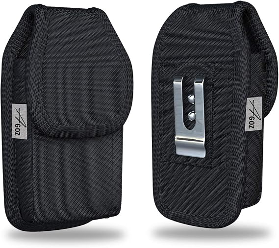 Agoz Carrying Case for Ulefone Armor 11, Armor 9, Armor 9E, Armor 8, Armor 7E,Armor 7, Armor 6S,Armor 6E, Armor 3W, Ulefone Note 11P Rugged Canvas Vertical Holster Pouch Cover w/Metal Clip Belt Loops