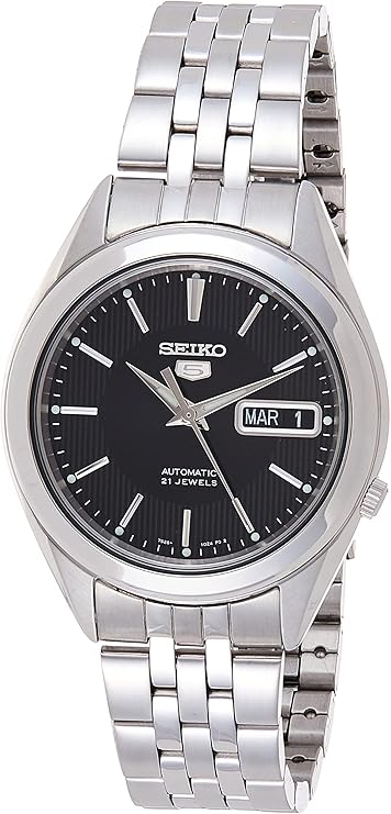 SEIKO Automatic Watch for Men 5-7S Collection - with Day/Date Calendar, Luminous Hands, Stainless Steel Case & Bracelet