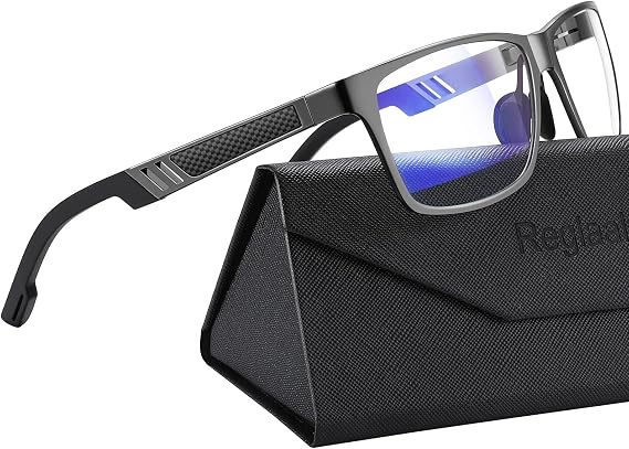 Blue Light Blocking Glasses Metal Frame for Men/Woman Gaming Computer Screen Glasses