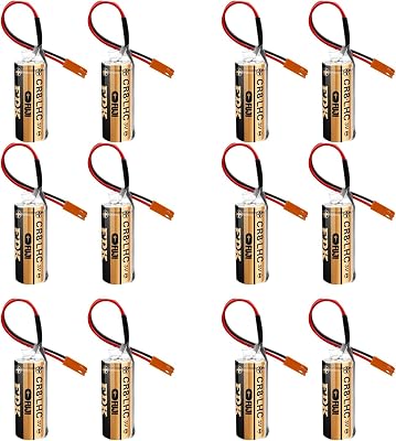 12 Pack CR8-LHC 3V 2600mAh Non-Rechargeable Lithium Battery Replacements for Fuji FDK CR8.LHC 17450 Battery for Memory Backup Power Source Water Meter Battery
