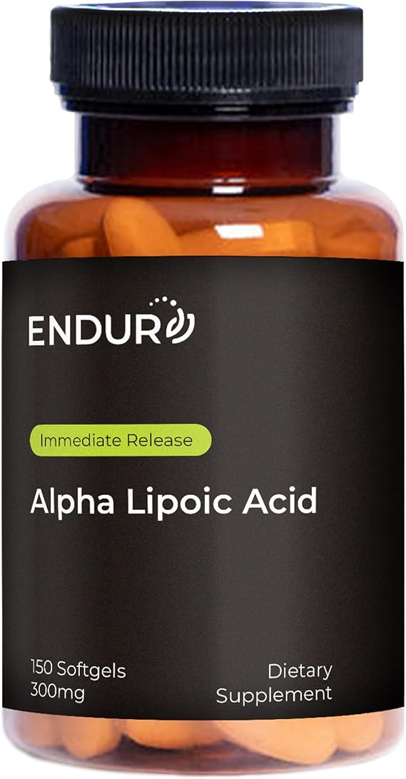 ENDUR Alpha Lipoic Acid 300mg, Immediate Release, 150 Softgels