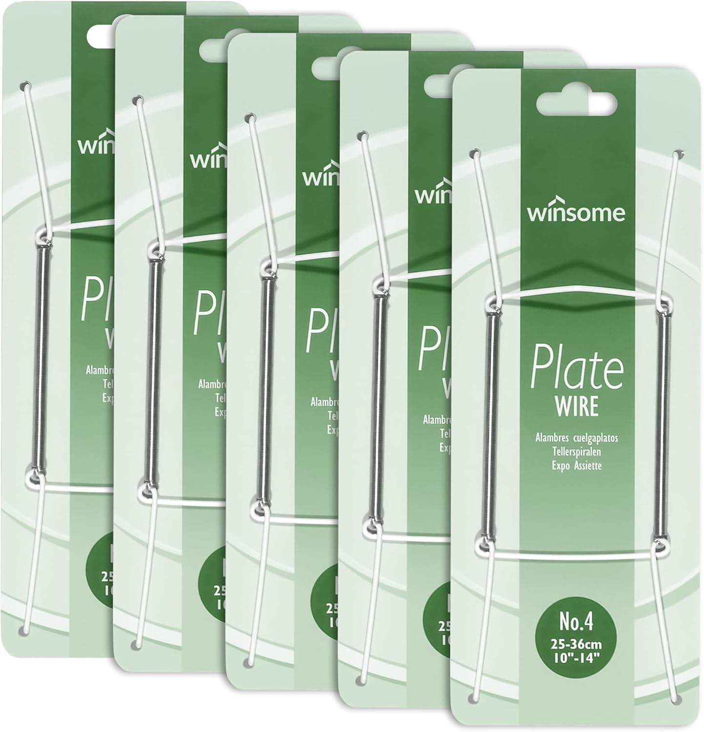 Invisible Plate Hangers for Wall Decorative Tableware Display Holder Hanging Wires Spring Hooks Wall Hanging Bracket (White for Plate Size 25-36 cm Pack of 5)
