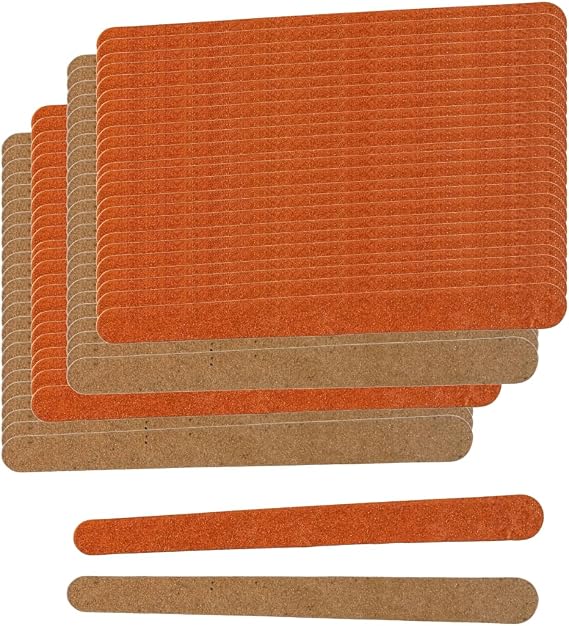 Vakly Nail Files 180 Grit, Double-Sided Emery Boards, Manicure, 144 Pack | Pedicure supplies, fingernail care, toenail care, shaping, smoothing, salon and home use, beauty tools, disposable files