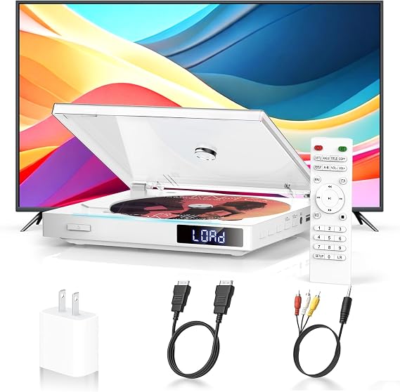 HDMI Mini DVD Player for Smart TV, Region Free Compact CD Player USB/Remote