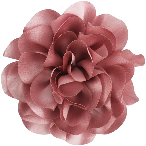 Merdia 6.3 Rose Flower Brooch & Hair Clip for Women - Large Floral Pin for Clothes & Hair Accessories | Elegant Dress Jewelry for Events, Parties & Occasions - Blush Pink