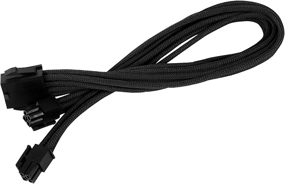 SilverStone Technology PP07-EPS8B Individually Sleeved Extension Cable (Compatible with All PC Power Supplies), 8pin EPS, SST-PP07-EPS8B-X