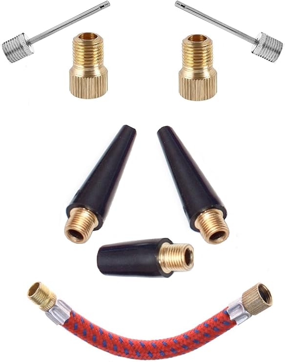 Presta Valve Adapter Air Compressor - Presta to Schrader Valve Pump Adapter | Air Pump Needles Balls Inflatables - Pump Adapter Bike Tire | Air Pump Nozzles Adapter Basketball Soccer