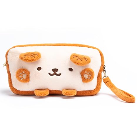 GeekShare Plush Toast Bag Compatible with Switch/OLED, Large Capacity Travel Carrying Case with A Shoulder Strap fit Switch Console & Game Accessories